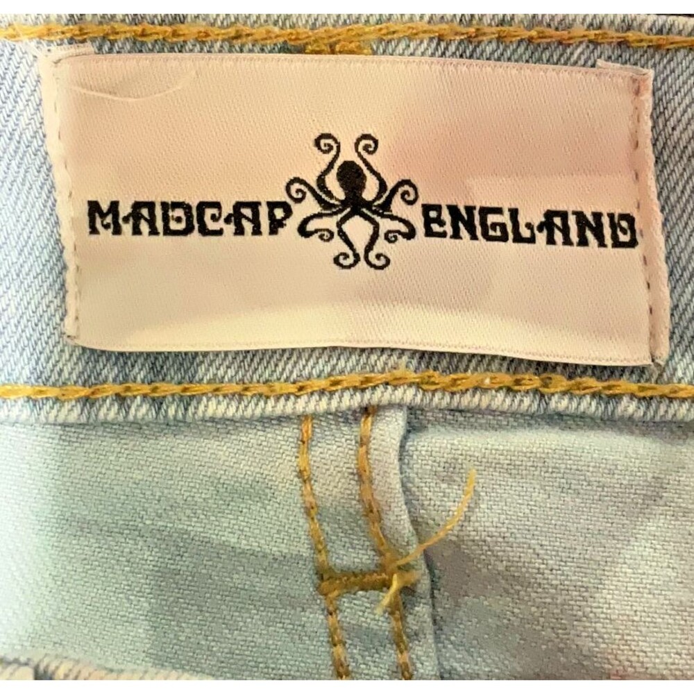 Madcap England Womens Sz 28 Flared Jeans Light Blue Denim Boho Retro Festival - Picture 3 of 10